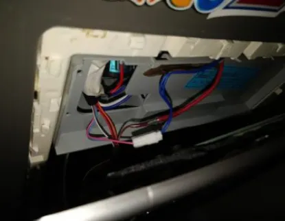 Rerouting the wiring inside the freezer door
