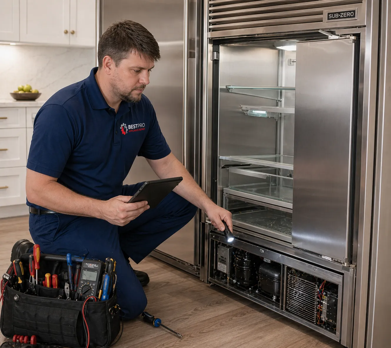 sub zero fridge inspection